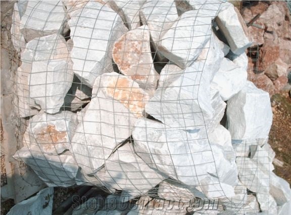 Bianco Carrara Ornamental Rock, White Marble Pebbles & Gravels
