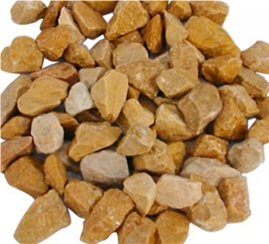 Giallo Mori Marble Gravels, Yellow Marble Pebbles Giallo Mori Marble Gravels, Yellow Marble Pebbles