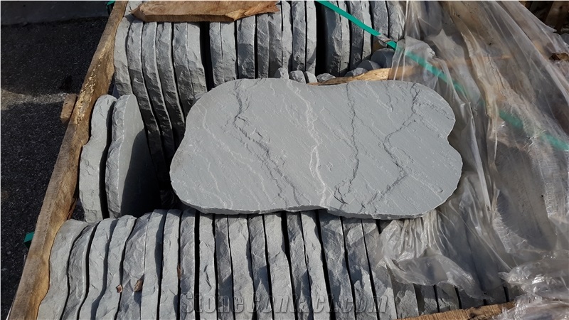 Grey Stepping Stone Crazy, Grey Sandstone Deck Stairs