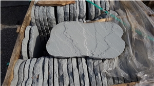 Grey Stepping Stone Crazy, Grey Sandstone Deck Stairs