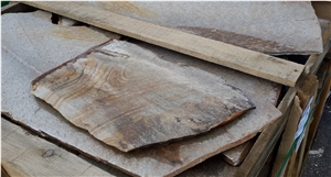 Honey Quartzite Flagstones, Yellow Quartzite Irregular Flagstones Honey Quartzite Flagstones, Yellow Quartzite Irregular Flagstones