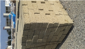 Light Yellow Tuff Walling Block