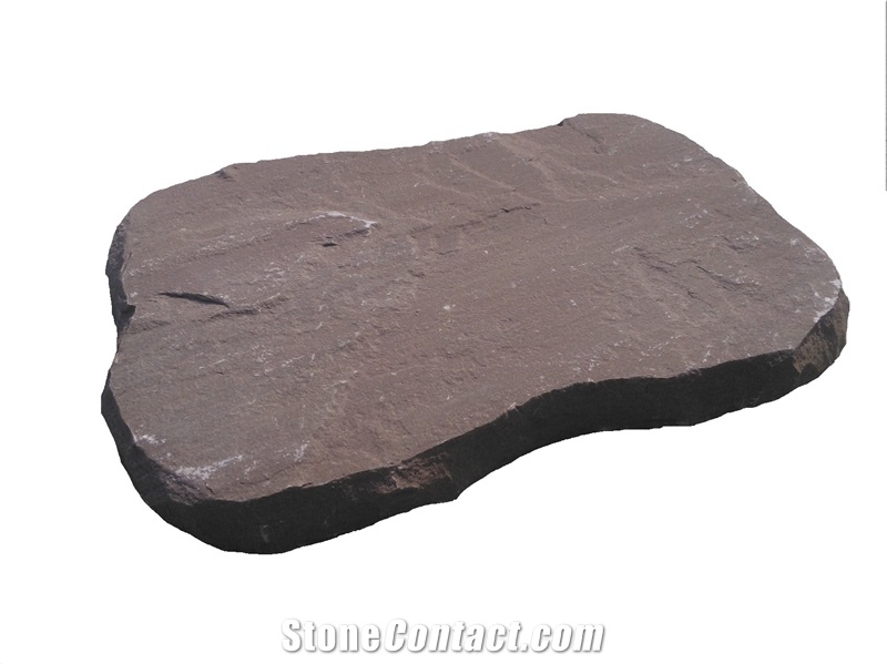 Mandana Sandstone Deck Stairs, Red Stepping Crazy Stone