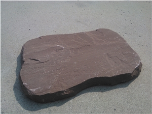 Mandana Sandstone Deck Stairs, Red Stepping Crazy Stone