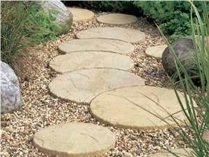 Mix Golden Round Sandstone, Yellow Sandstone Deck Stones, Steps Mix Golden Round Sandstone, Yellow Sandstone Deck Stones, Steps