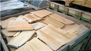 Opus Quartzite Flagstone, Yellow Quartzite Irregular Flagstones