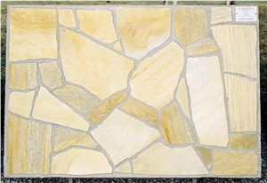 Opus Quartzite Flagstone, Yellow Quartzite Irregular Flagstones