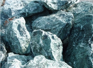Verde Alpi Marble Ornamental Rock, Green Marble Garden Rocks