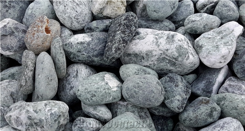 Verde Alpi Pebbles, Green Marble Pebbles & Gravels