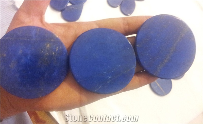 Lapis Lazuli Oval Tiles Afghanistan Blue