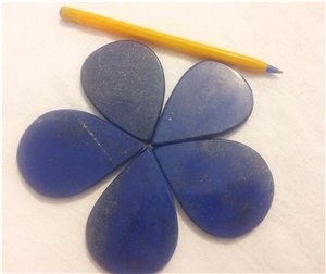 Lapis Tiles Leaf Style, Shape Afghan Lapis Lazuli Stone Polished Lapis Lazuli