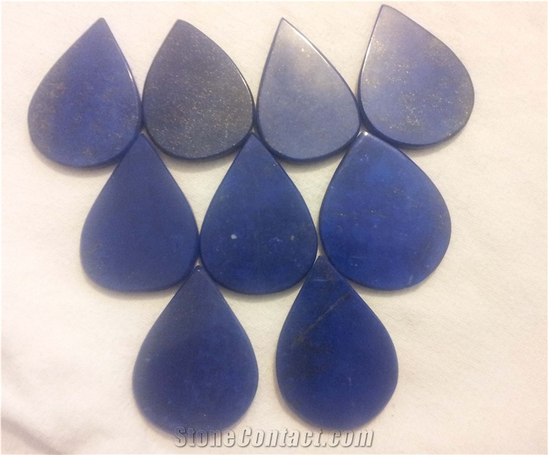 Lapis Tiles Leaf Style, Shape Afghan Lapis Lazuli Stone Polished Lapis Lazuli