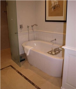 Botticino Sicilia Limestone Building Stone / Coral Stone for Wall & Floor Covering Interior Stone Steps & Stairs