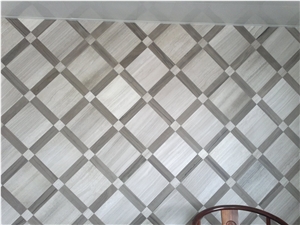 Grey Wooden Grain Marble Tiles Pattern Wall Panel /China Gray Wooden Vein Marble Tiles Pattern Interior Wall Covering