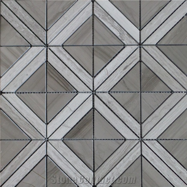 Grey Wooden Grain Marble Tiles Pattern Wall Panel /China Gray Wooden Vein Marble Tiles Pattern Interior Wall Covering