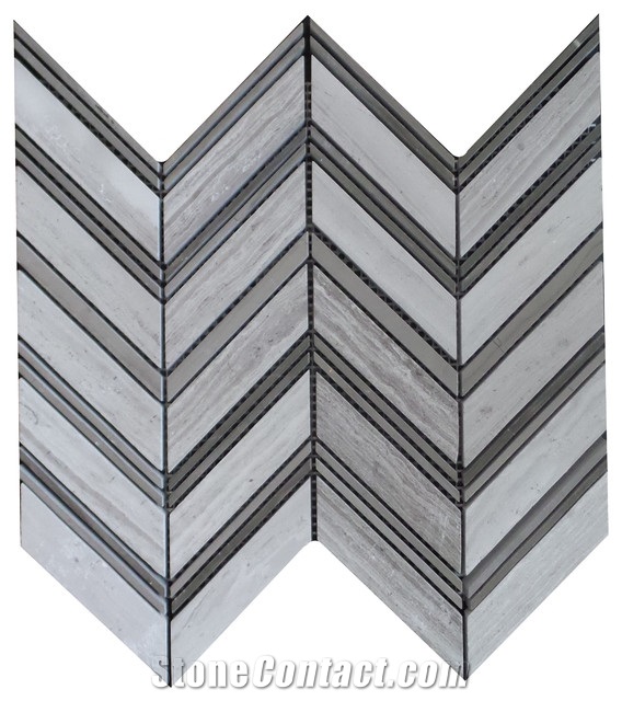 Grey Wooden Grain Marble Tiles Pattern Wall Panel /China Gray Wooden Vein Marble Tiles Pattern Interior Wall Covering
