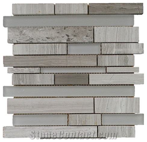 Grey Wooden Grain Marble Tiles Pattern Wall Panel /China Gray Wooden Vein Marble Tiles Pattern Interior Wall Covering
