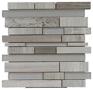 Grey Wooden Grain Marble Tiles Pattern Wall Panel /China Gray Wooden Vein Marble Tiles Pattern Interior Wall Covering