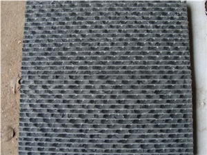 Hainan Black Basalto Mosaic Tiles, China Nero Basalto Lava Stone Mosaic for Bathroom