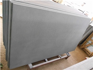 Honed Hainan Grey Basalt Tiles with Little Hole/ Lava Stone Tiles Honed for Interior Stone Flooring