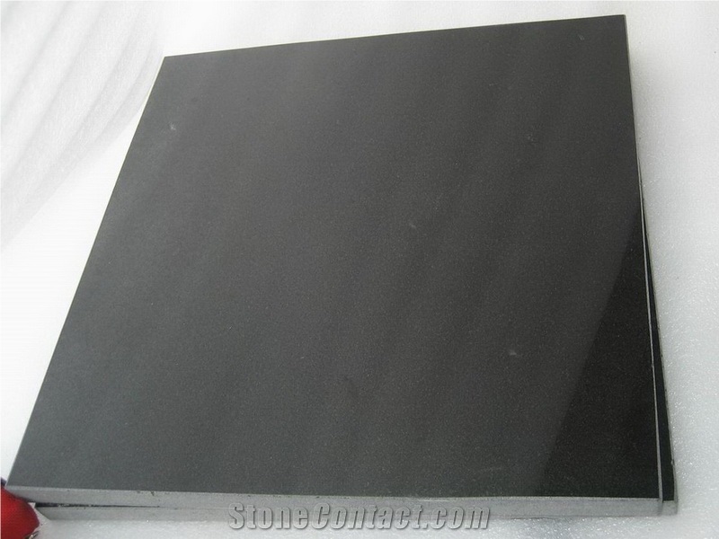 Honed Hainan Grey Basalt Tiles with Little Hole/ Lava Stone Tiles Honed for Interior Stone Flooring