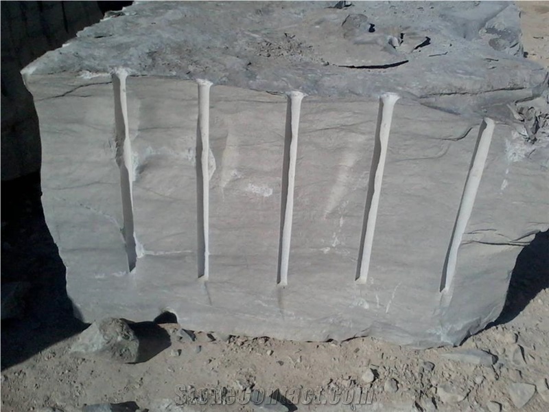 Gris Thala Grey Limestone Block, Tunisia Grey Limestone