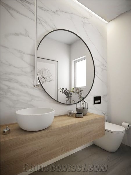 Bianca Carrara White Aluminum Honeycomb Marble Honeycomb Panels