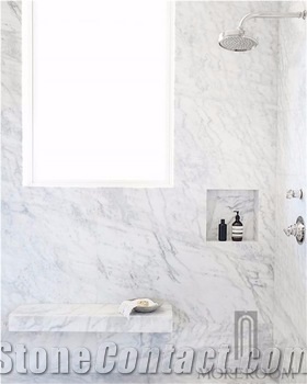 Carrara White Marble Kitchen Countertop