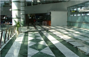 Dandong Green Natural Marble with Lines Grain China Green Marble Tile & Slab