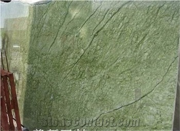 Dandong Green Natural Marble with Lines Grain China Green Marble Tile & Slab