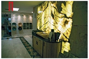 Green Onyx Tile & Slab Interior Wall Wall Design Translucent Onyx Wall