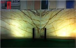 Green Onyx Tile & Slab Interior Wall Wall Design Translucent Onyx Wall
