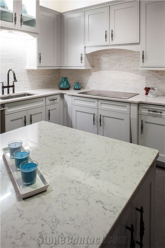 Quartz Stone Caesar Stone for Engineered Project Kitchen Countertop
