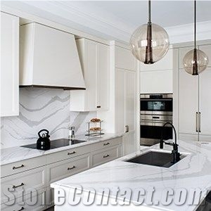 Quartz Stone Caesar Stone for Engineered Project Kitchen Countertop
