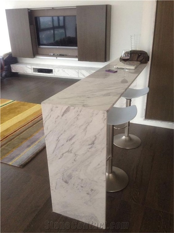 Volakas Marble Kitchen Countertop Greece White Marble Kitchentop Factory Fabrication