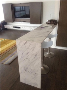 Volakas Marble Kitchen Countertop Greece White Marble Kitchentop Factory Fabrication