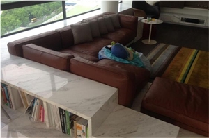 Volakas Marble Kitchen Countertop Greece White Marble Kitchentop Factory Fabrication
