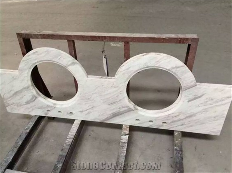 Volakas Marble Kitchen Countertop Greece White Marble Kitchentop Factory Fabrication