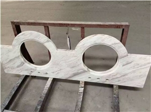 Volakas Marble Kitchen Countertop Greece White Marble Kitchentop Factory Fabrication