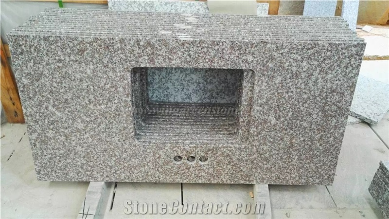 Bainbrook Brown Granite Vanity Top, Chinnese Granite G664 Vanity Top with Sink Hole Cutout, Xaimen Winggreen
