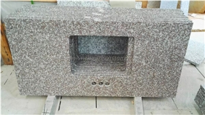 Bainbrook Brown Granite Vanity Top, Chinnese Granite G664 Vanity Top with Sink Hole Cutout, Xaimen Winggreen