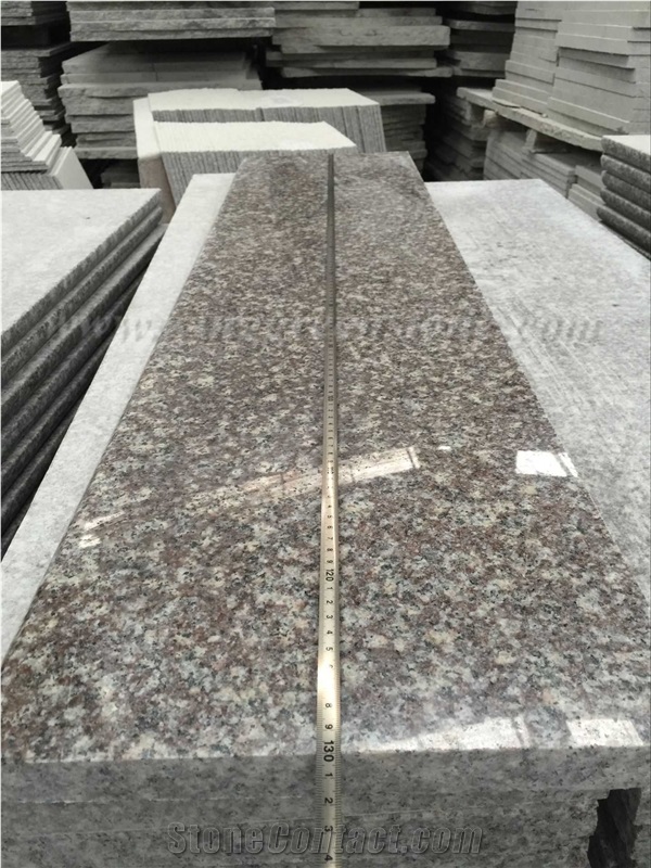 Cheap Polished G664 Granite/Luo Yuan Red Granite/ Brainbrook Brown Granite/Black Spots Brown Granite/China Pink Stairs & Steps, Treads and Threshold, Winggreen Stone