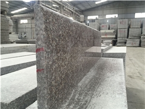 Cheap Price, China Ruby Red Granite Staircase, High Polished G664 Steps & Risers, Luna Pearl Granite Stair Thresholds, Xiamen Winggreen Manufacturer