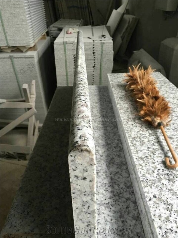 China Bianco Sardo Granite Staircases, G439 Granite Steps & Risers, Big Flower White Granite Stairs for Ourdoor & Indoor Use, Xiamen Winggreen Manufacturer