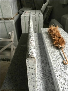 China Bianco Sardo Granite Staircases, G439 Granite Steps & Risers, Big Flower White Granite Stairs for Ourdoor & Indoor Use, Xiamen Winggreen Manufacturer