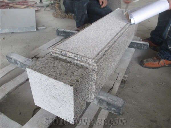 Longtian Pink Granite Staircase Rails, G657 Granite Railings, Pearl Yellow Granite Handrail, Rosa Luna Granite Baluster, Xiamen Winggreen Manufacturer
