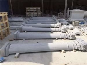 White Marble Hand Carved Columns, White Marble Hollow Columns, White Marble Pedestal Columns, Xiamen Winggreen Manufacturer