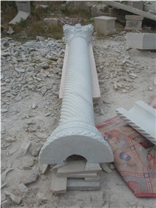 White Marble Hand Carved Columns, White Marble Hollow Columns, White Marble Pedestal Columns, Xiamen Winggreen Manufacturer