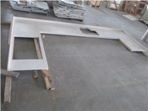 White Quartz Stone Countertops, White Artificial Marble Countertops, Quartz Stone Kitchen Bar Tops, Xiamen Winggreen Manufacturer