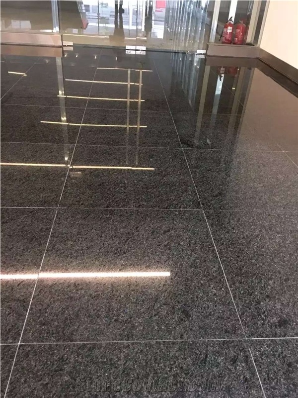 Blue in the Night Granite Slab Tile, Angola Black